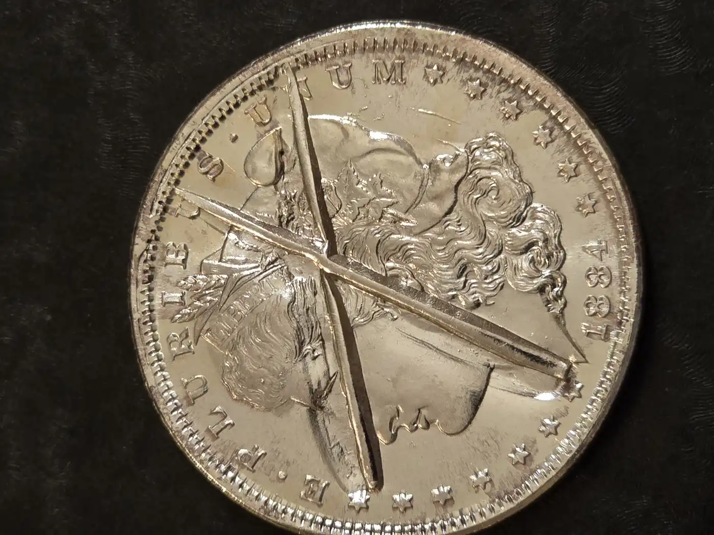 1884-Uniface-Morgan-Dollar-Struck-From-Canceled-Die
